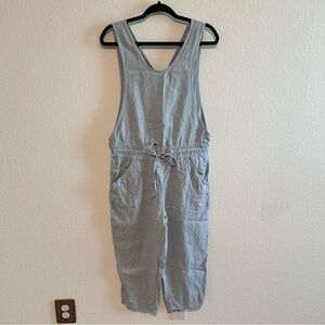 Not Perfect Linen LIMA Jumpsuit XS 100% Linen Light Blue Grey Lagenlook Loose